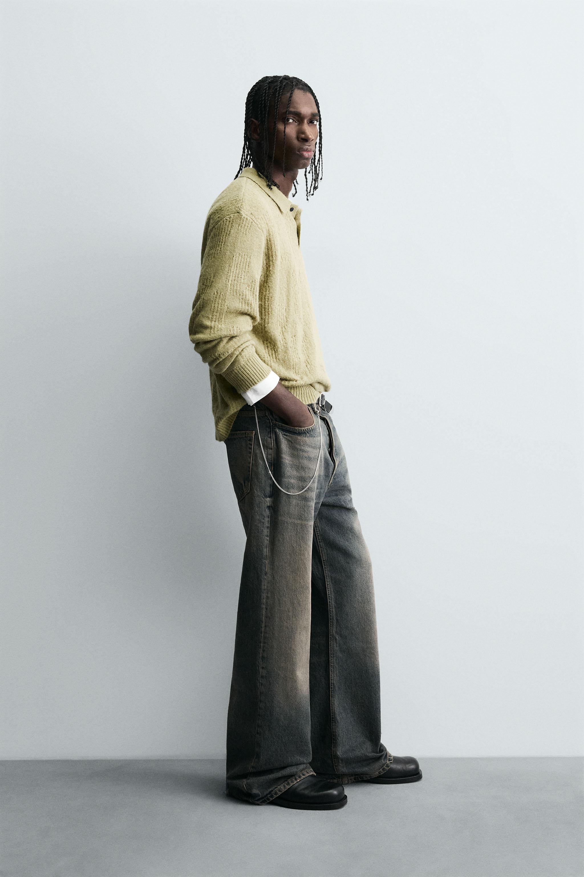 OPEN-KNIT POLO SHIRT